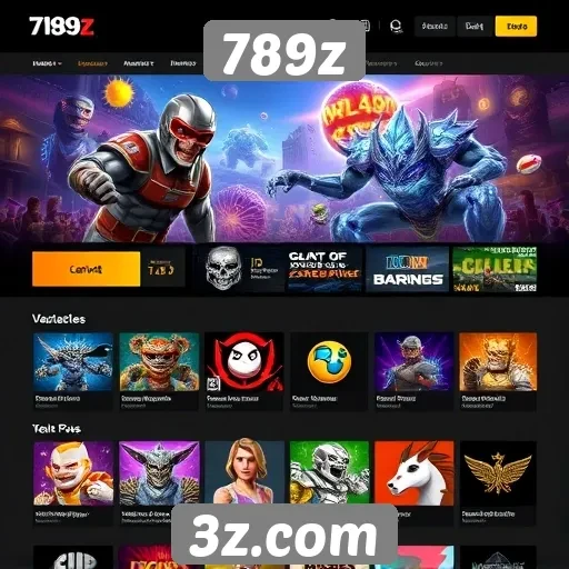 Explorando a interface do site de jogos 789z